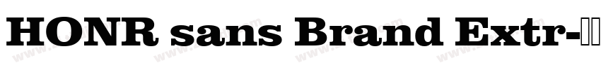 HONR sans Brand Extr字体转换